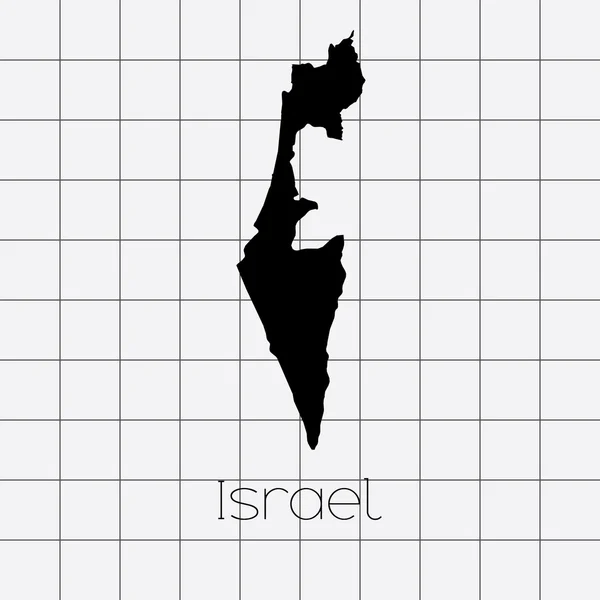 Sfondo quadrato con la forma del paese di Israele — Foto Stock