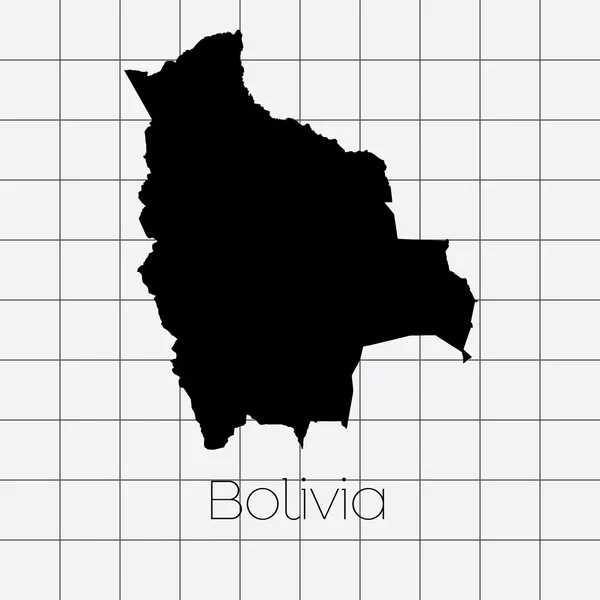 Contexte carré avec la forme du pays de la Bolivie — Photo