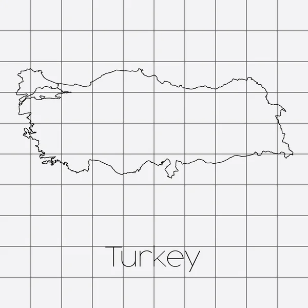 터키의 국가 모양 제곱된 배경 — 스톡 사진