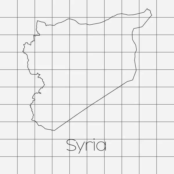 Squared Background with the country shape of Syria — Stock Photo, Image