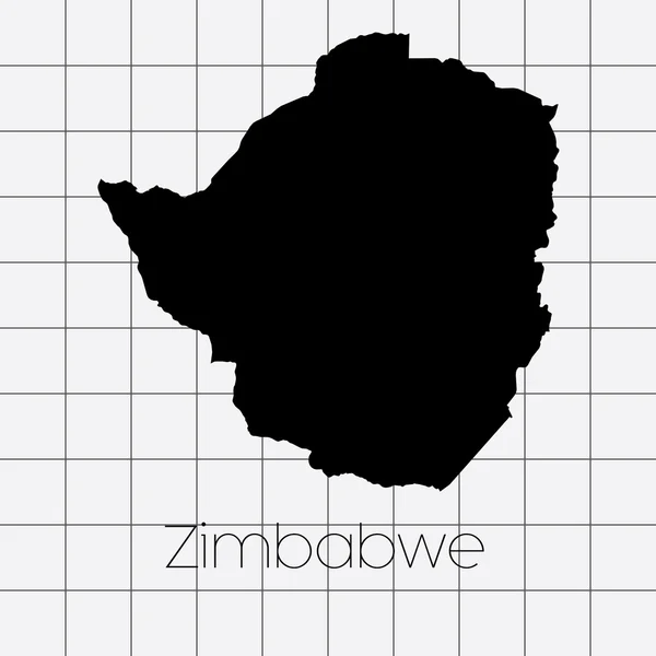 Čtvercový pozadí s tvarem země Zimbabwe — Stock fotografie