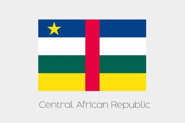 Illustration of the flag, with name, of the country of Central A — Stock Photo, Image