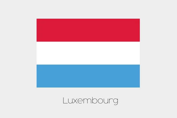 Illustration av flaggan, med namn, av landet av Luxem — Stockfoto