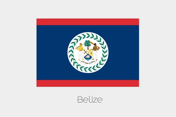 Ilustración de la bandera, con nombre, del país de Belice — Foto de Stock