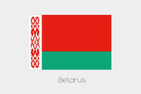 Иллюстрация флага с названием страны Беларусь — стоковое фото