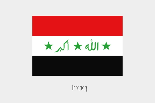 Ilustração da bandeira, com nome, do país do Iraque — Fotografia de Stock