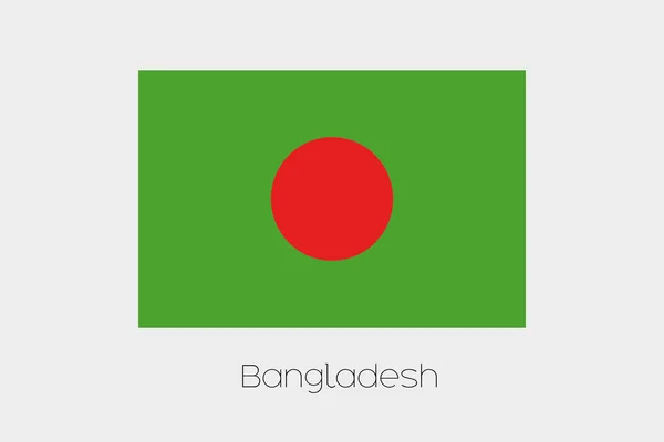 Ілюстрація того, прапор, з назвою країни Banglades — стокове фото