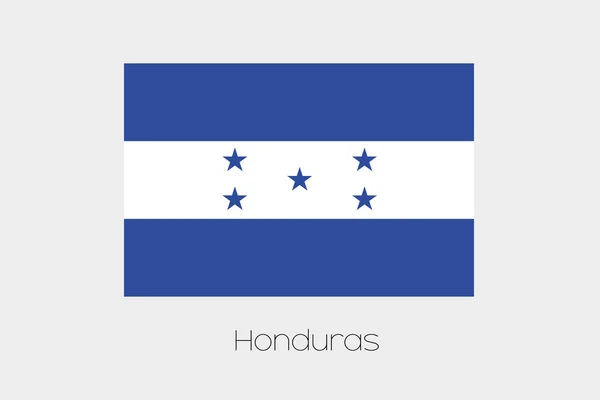 Illustratie van de vlag, met de naam van het land van Honduras — Stockfoto