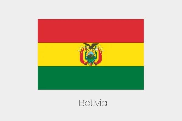 Ілюстрація того, прапор, з назвою, країна Болівія — стокове фото