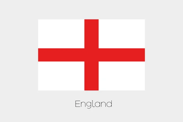 Ilustrace vlajky, s názvem země Anglie — Stock fotografie