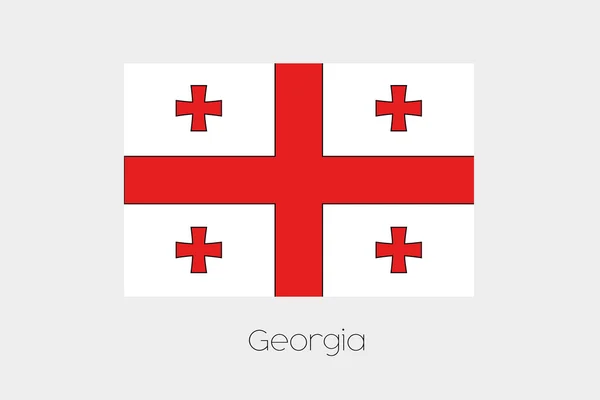 Иллюстрация флага, с названием, страны Грузии — стоковое фото