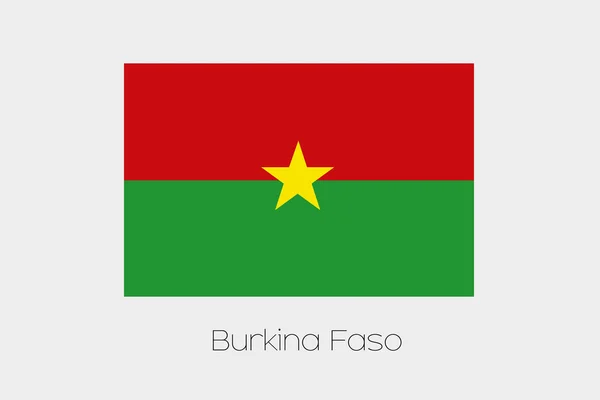 Illustration of the flag, with name, of the country of Burkina F — Stock Photo, Image