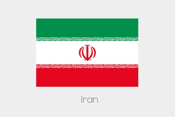 Illustratie van de vlag, met de naam van het land van Iran — Stockfoto