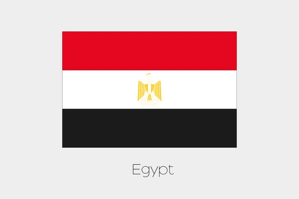 Illustrazione della bandiera, con il nome, del paese d'Egitto — Foto Stock