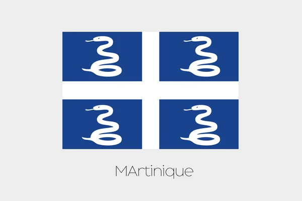 Ilustracja flagi, z nazwy, kraju Martiniqu — Zdjęcie stockowe