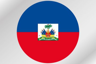 Ülkenin bir daire içinde bayrak resmi Haiti