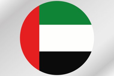 Ülkenin bir daire içinde bayrak resmi Birleşik Arap