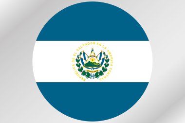 Ülkenin bir daire içinde bayrak resmi El Salvador