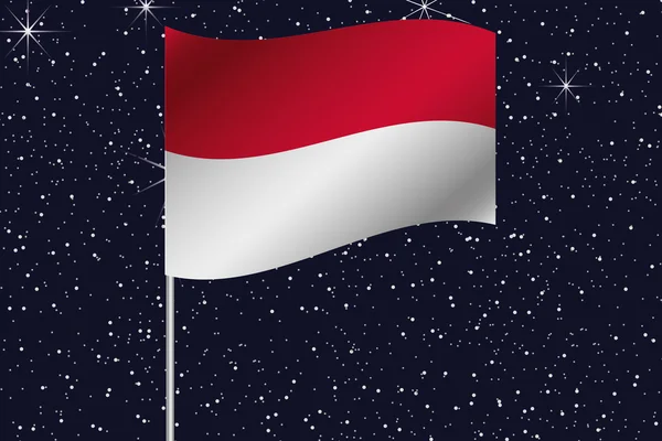 3D прапор Ілюстрація махає в нічному небі країни — стокове фото