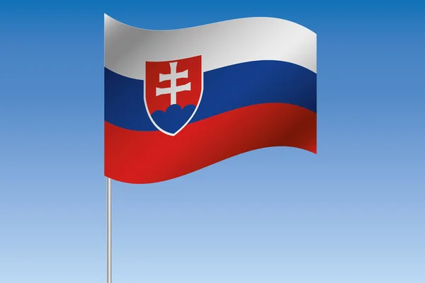 3D Flag Illustration waving in the sky of the country of  Slovak — Stock Photo, Image