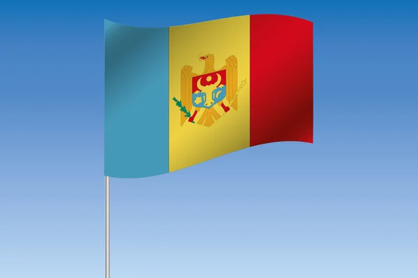 Moldov の国の空に手を振って 3 d 旗の図 — ストック写真