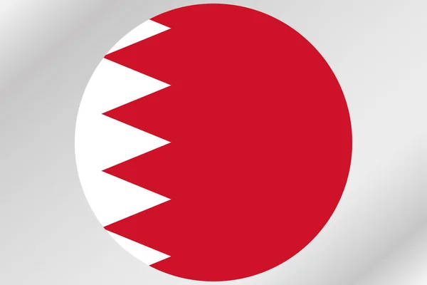 Flag Illustration inden for en cirkel af landet Bahrain - Stock-foto