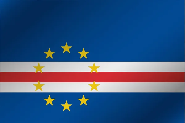 Bandeira ondulada 3D Ilustração do país de Cabo Verde — Fotografia de Stock