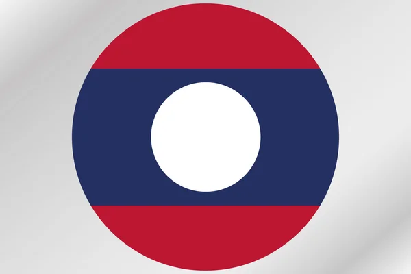 Bandeira Ilustração dentro de um círculo do país de Laos — Fotografia de Stock
