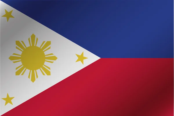 Ilustración de la bandera ondulada 3D del país de Filipinas — Foto de Stock