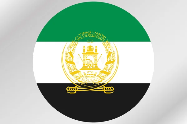 Flag Illustration within a circle of the country of  Afghanistan — Stock Photo, Image