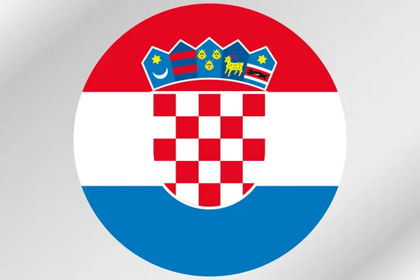 Иллюстрация флага в кругу страны Хорватия — стоковое фото