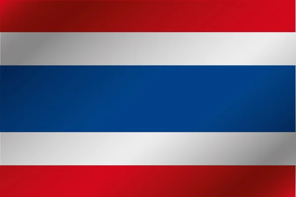 Ilustración de la bandera ondulada 3D del país de Tailandia —  Fotos de Stock