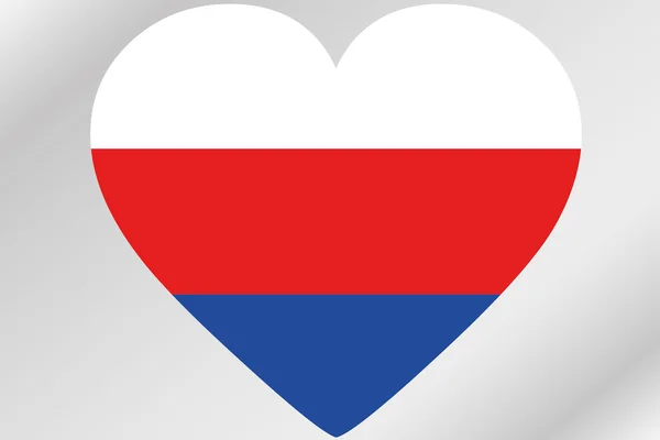 Bandiera Illustrazione di un cuore con la bandiera di Serbia — Foto Stock