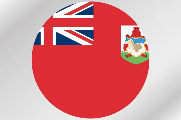 Illustration du drapeau dans un cercle du pays des Bermudes — Photo
