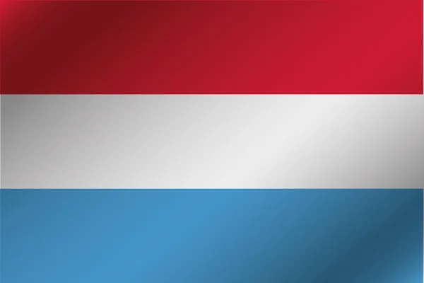 Bandeira ondulada 3D Ilustração do país de Luxemburgo — Fotografia de Stock