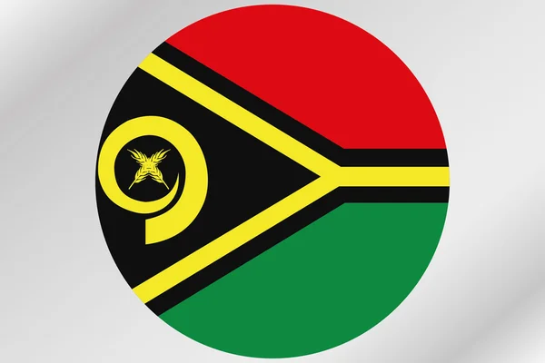 Vlajka ilustrace v kruhu v zemi Vanuatu — Stock fotografie