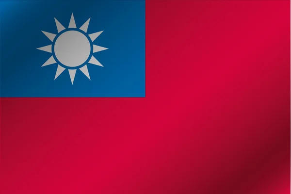 ภาพประกอบธงคลื่น 3 มิติของประเทศไต้หวัน — ภาพถ่ายสต็อก