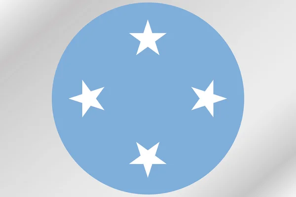 Zászló ország körön belül illusztrációja Mikronézia — Stock Fotó