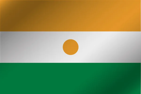 3D хвилясті ілюстрація прапор країни Нігеру — стокове фото