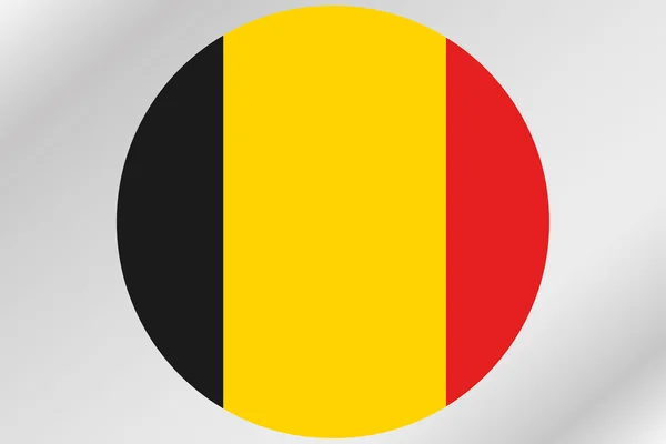 Fahnenabbildung im Kreis des Landes Belgien — Stockfoto