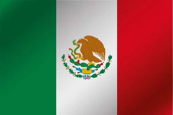 3D Wavy Flag Illustration of the country of  Mexico — Stock Photo, Image