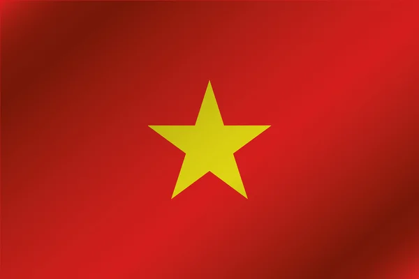 ベトナムの国の 3 d の波状旗イラスト — ストック写真