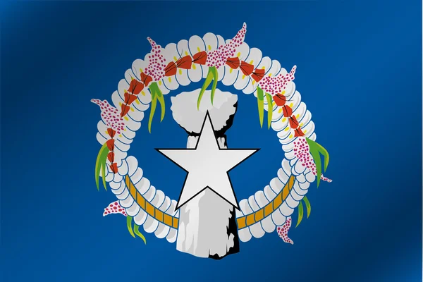 Bandera ondulada 3D Ilustración del país de Marianas — Foto de Stock