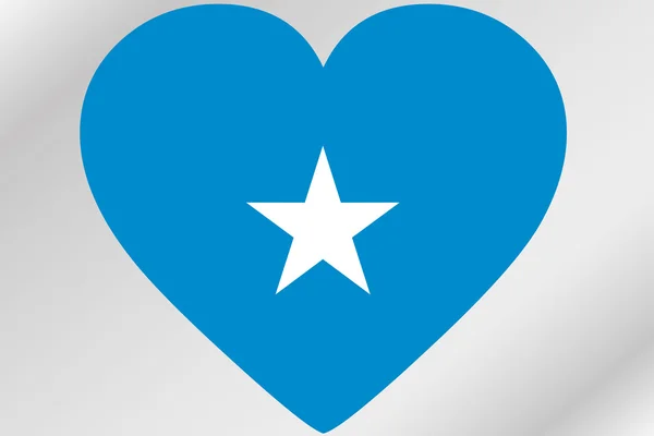 Bandera Ilustración de un corazón con la bandera de Somalia —  Fotos de Stock