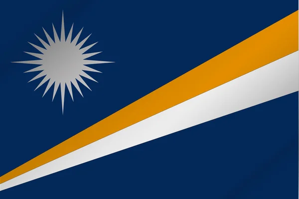 3D golvende vlag illustratie van het land van Marshalleilanden — Stockfoto