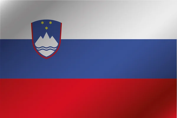 3D golvende vlag illustratie van het land van Slovenië — Stockfoto