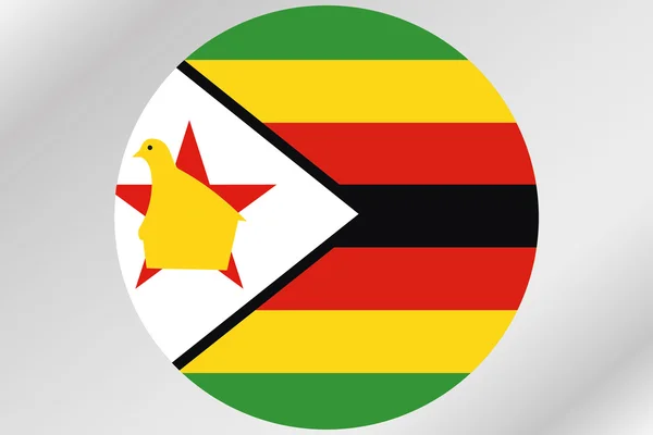 짐바브웨의 국가의 원 안에 깃발 그림 — 스톡 사진