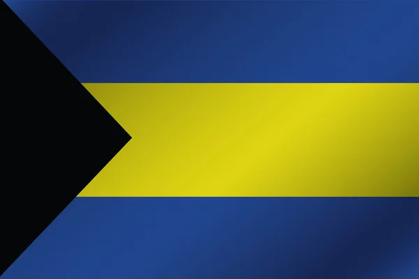 Bandera ondulada 3D Ilustración del país de Bahamas — Foto de Stock