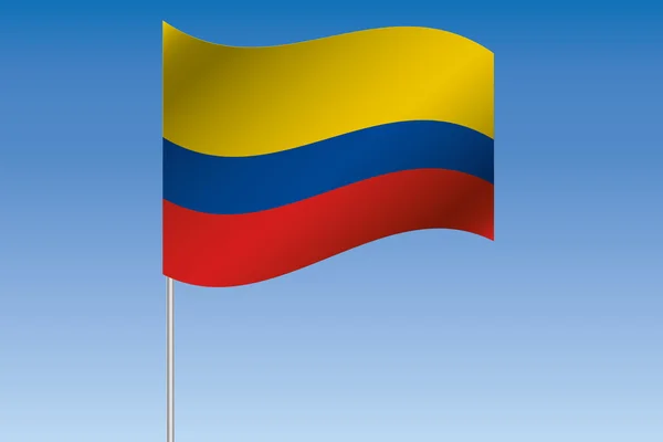 3D Flag Illustration waving in the sky of the country of  Colomb — Stock Photo, Image