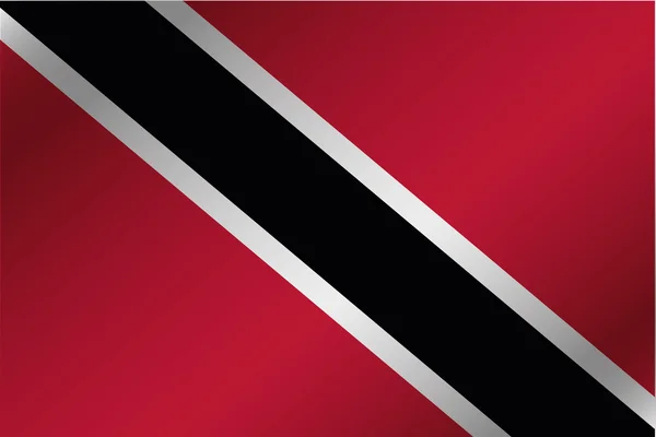 3D vågiga flagga Illustration av landet av Trinidad och Tobago — Stockfoto